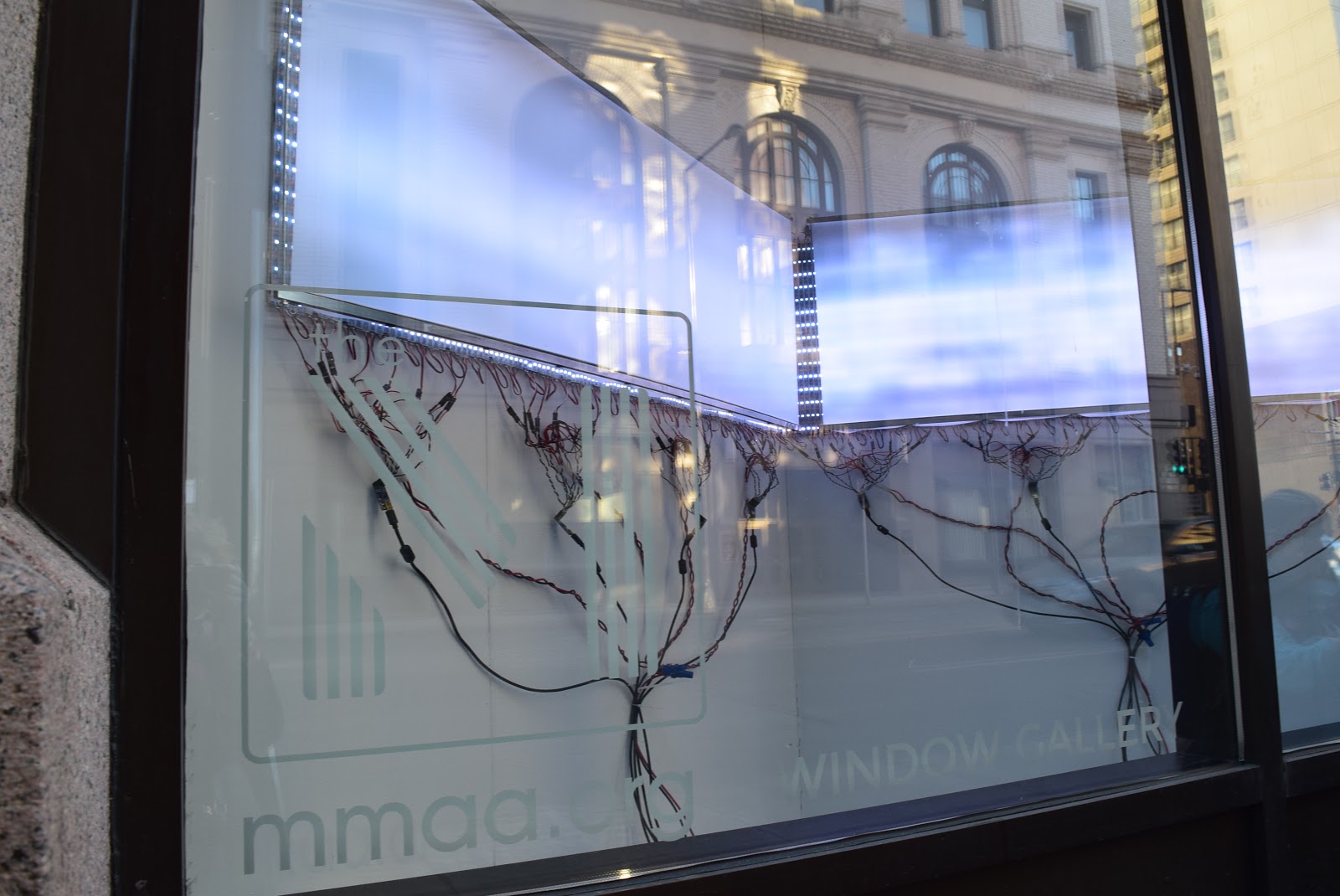 David Bowen’s installation “Wave Line” in The M’s Window Gallery on Robert Street in downtown St. Paul. The artwork was commissioned by the museum.